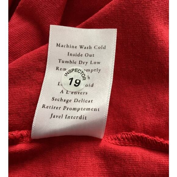 Frank & Eileen Lauren Polo Dress In Double Decker Red Mini Cotton Size Small - Picture 13 of 13